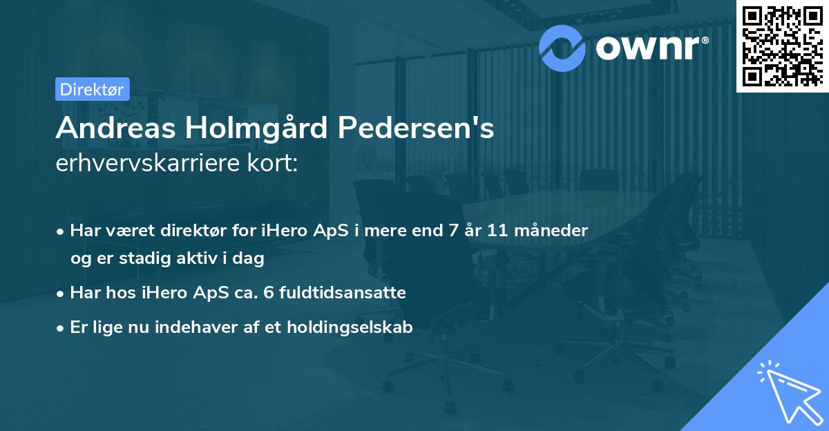 Andreas Holmgård Pedersen's erhvervskarriere kort