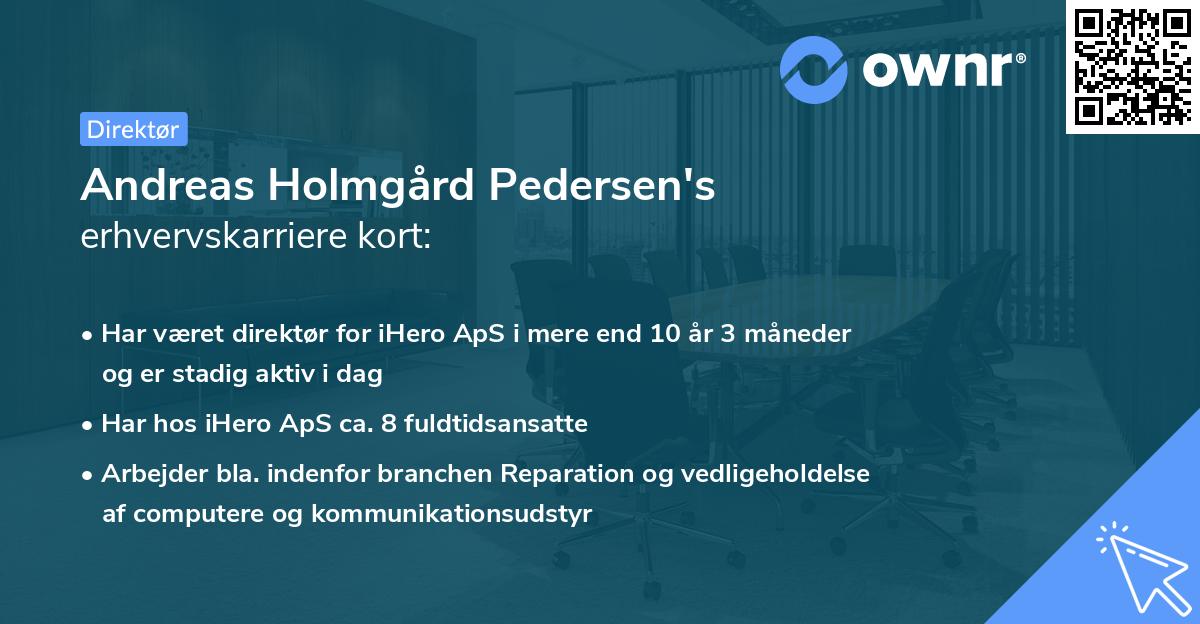Andreas Holmgård Pedersen's erhvervskarriere kort
