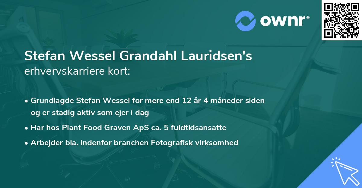 Stefan Wessel Grandahl Lauridsen's erhvervskarriere kort