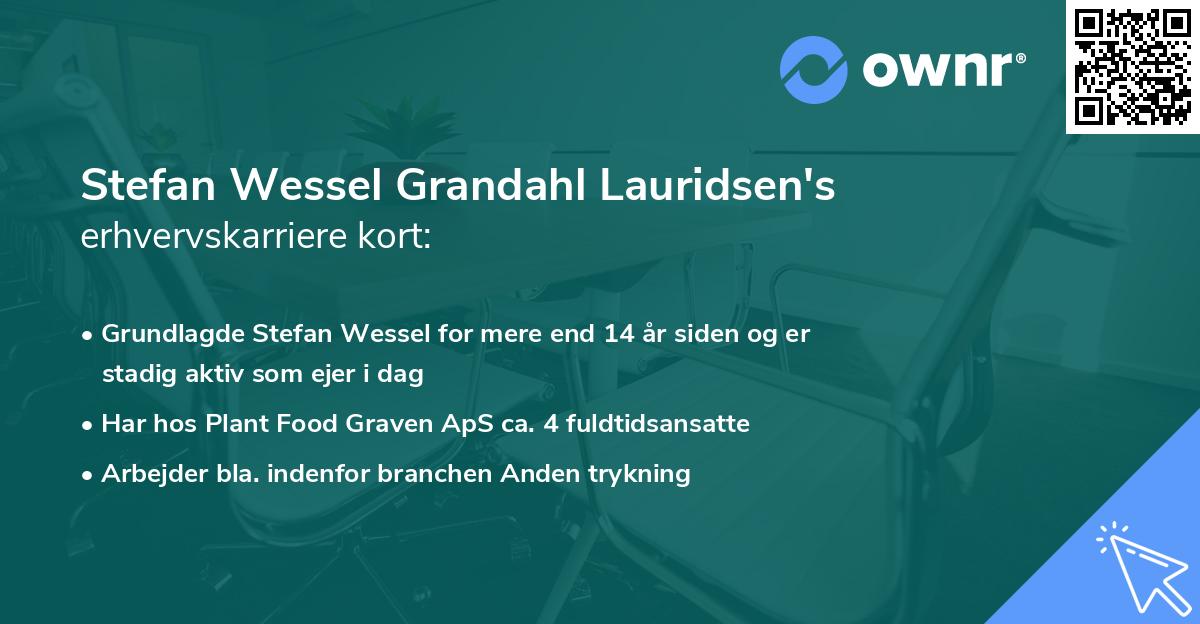 Stefan Wessel Grandahl Lauridsen's erhvervskarriere kort
