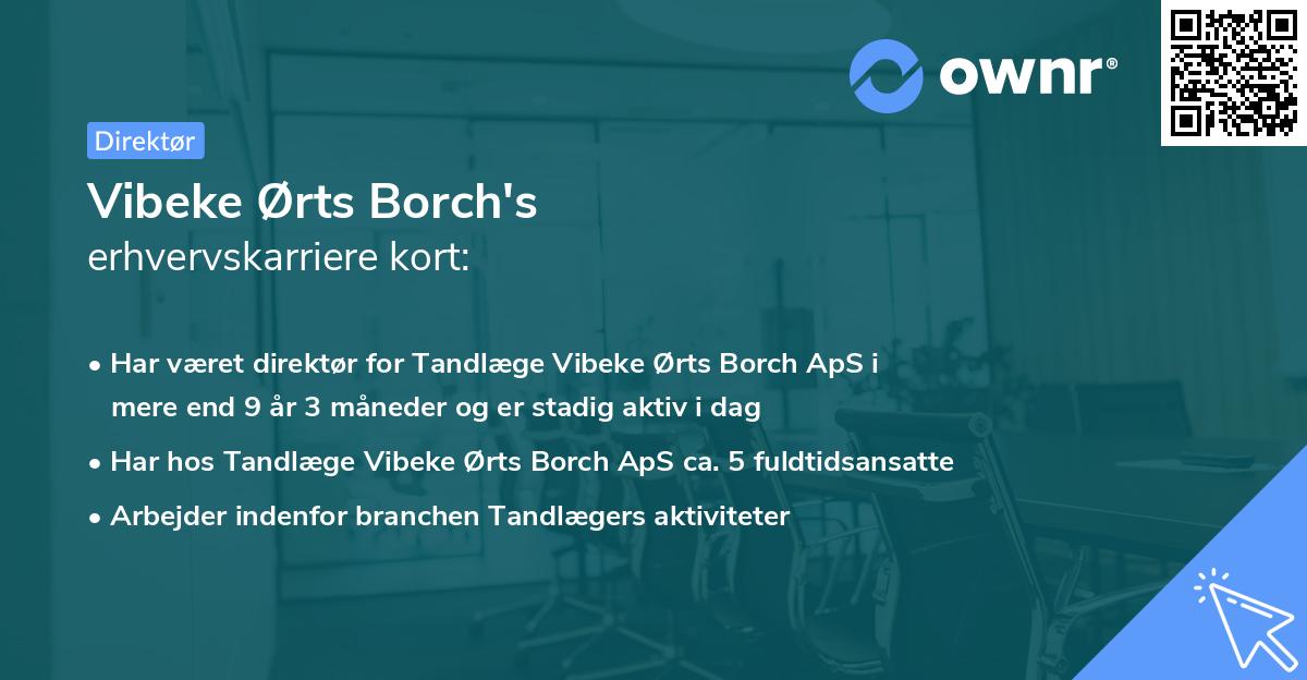 Vibeke Ørts Borch's erhvervskarriere kort