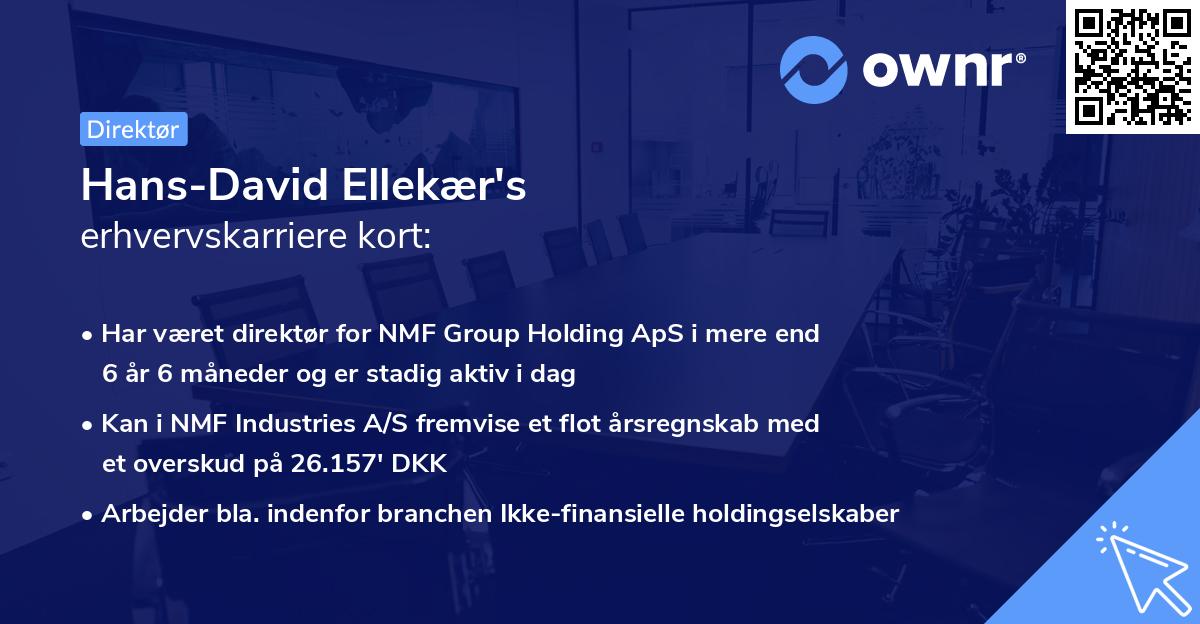 Hans-David Ellekær's erhvervskarriere kort