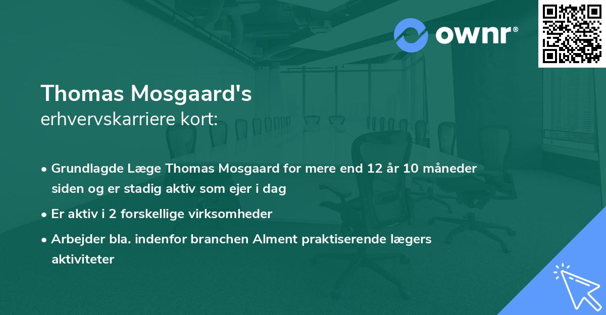 Thomas Mosgaard's erhvervskarriere kort