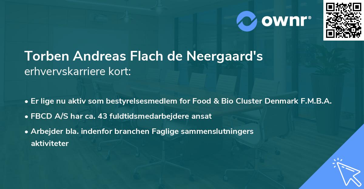Torben Andreas Flach de Neergaard's erhvervskarriere kort