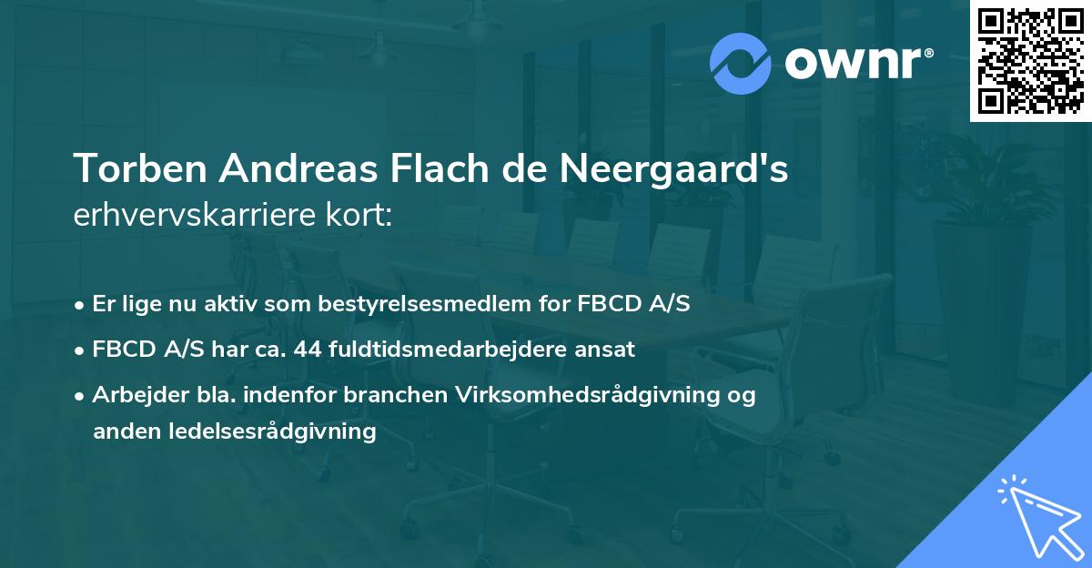 Torben Andreas Flach de Neergaard's erhvervskarriere kort