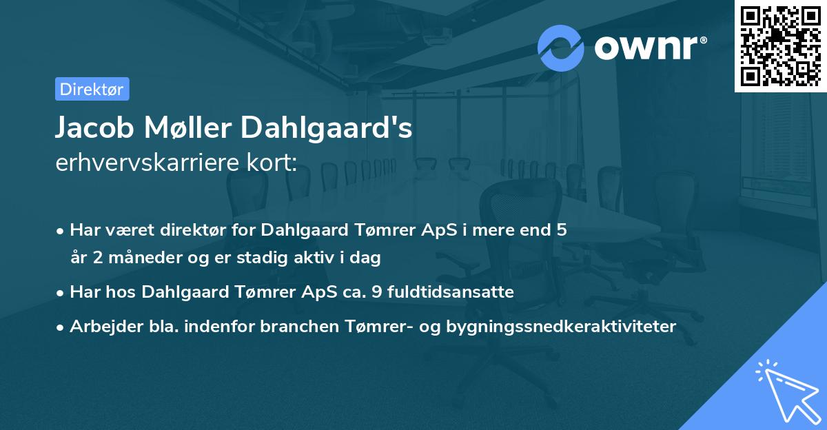 Jacob Møller Dahlgaard's erhvervskarriere kort