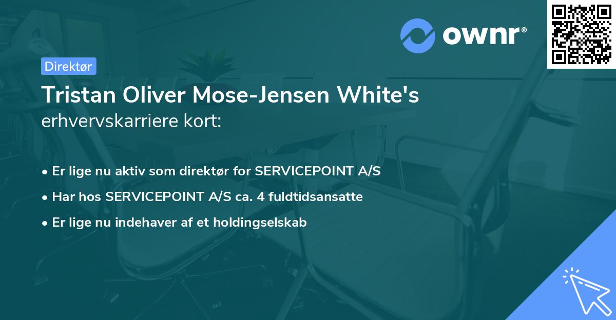 Tristan Oliver Mose-Jensen White's erhvervskarriere kort