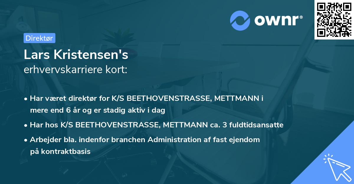 Lars Kristensen's erhvervskarriere kort
