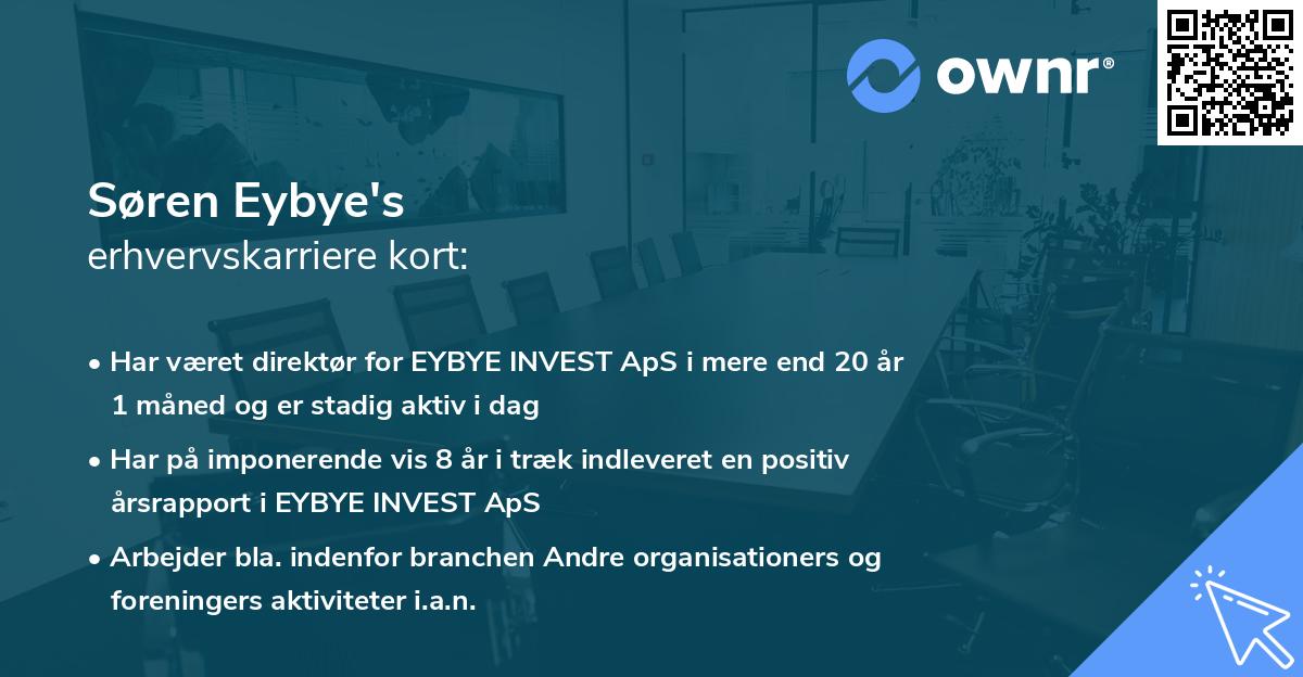 Søren Eybye's erhvervskarriere kort