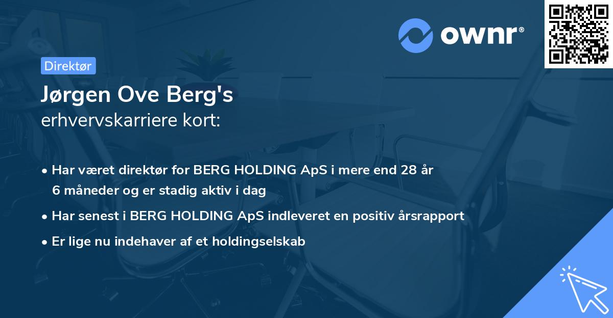 Jørgen Ove Berg's erhvervskarriere kort