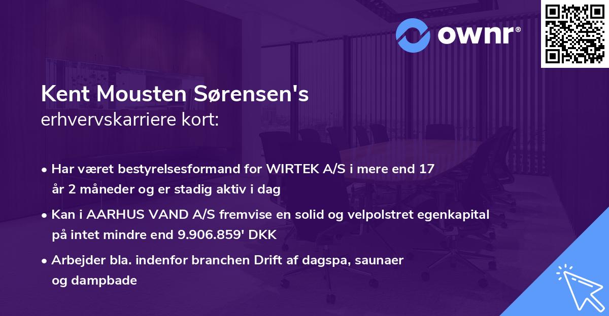Kent Mousten Sørensen's erhvervskarriere kort