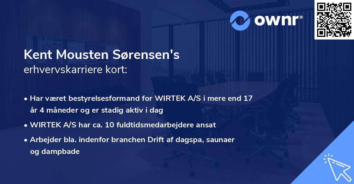 Kent Mousten Sørensen's erhvervskarriere kort