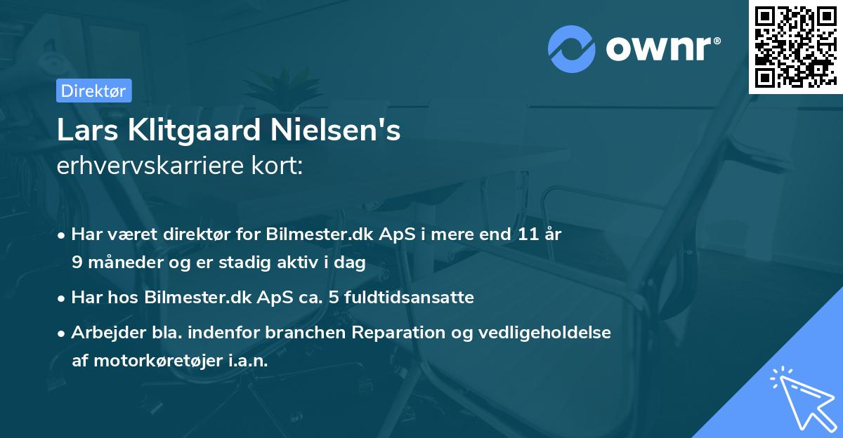 Lars Klitgaard Nielsen's erhvervskarriere kort