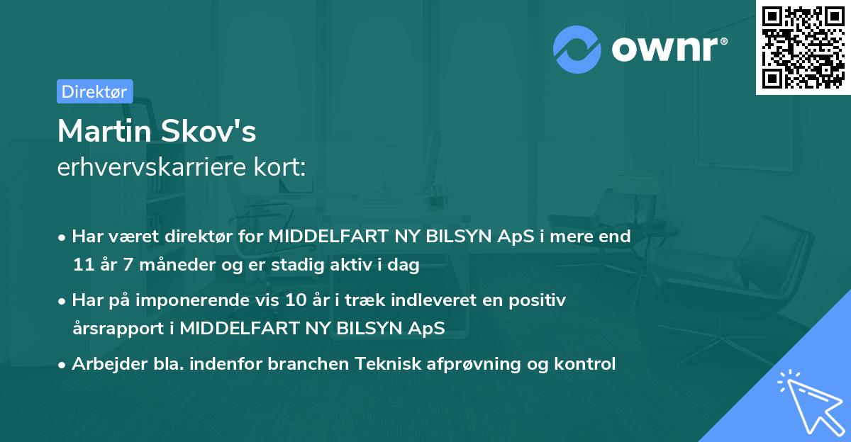 Martin Skov's erhvervskarriere kort