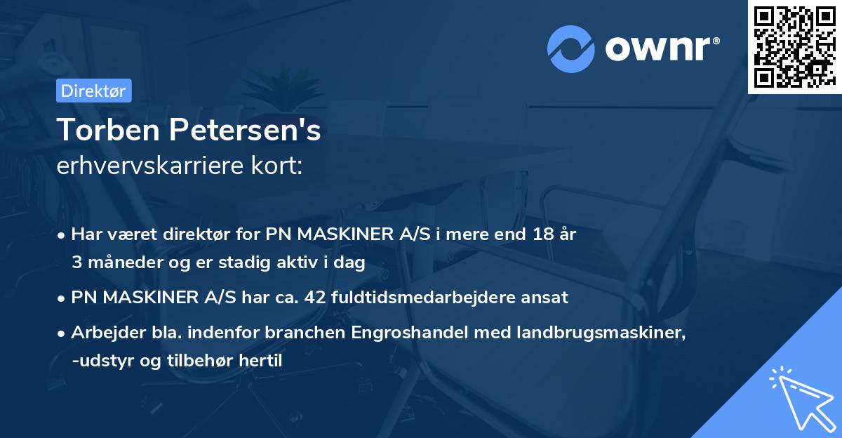 Torben Petersen's erhvervskarriere kort