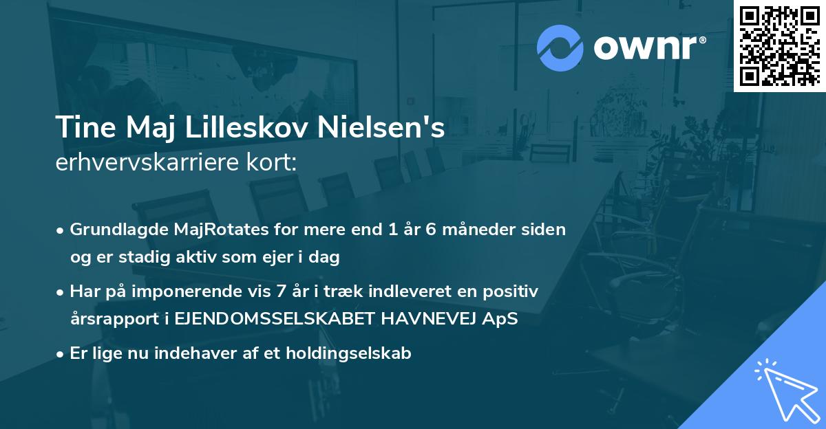 Tine Maj Lilleskov Nielsen's erhvervskarriere kort