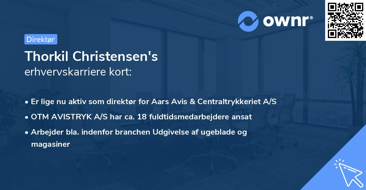 Thorkil Christensen's erhvervskarriere kort
