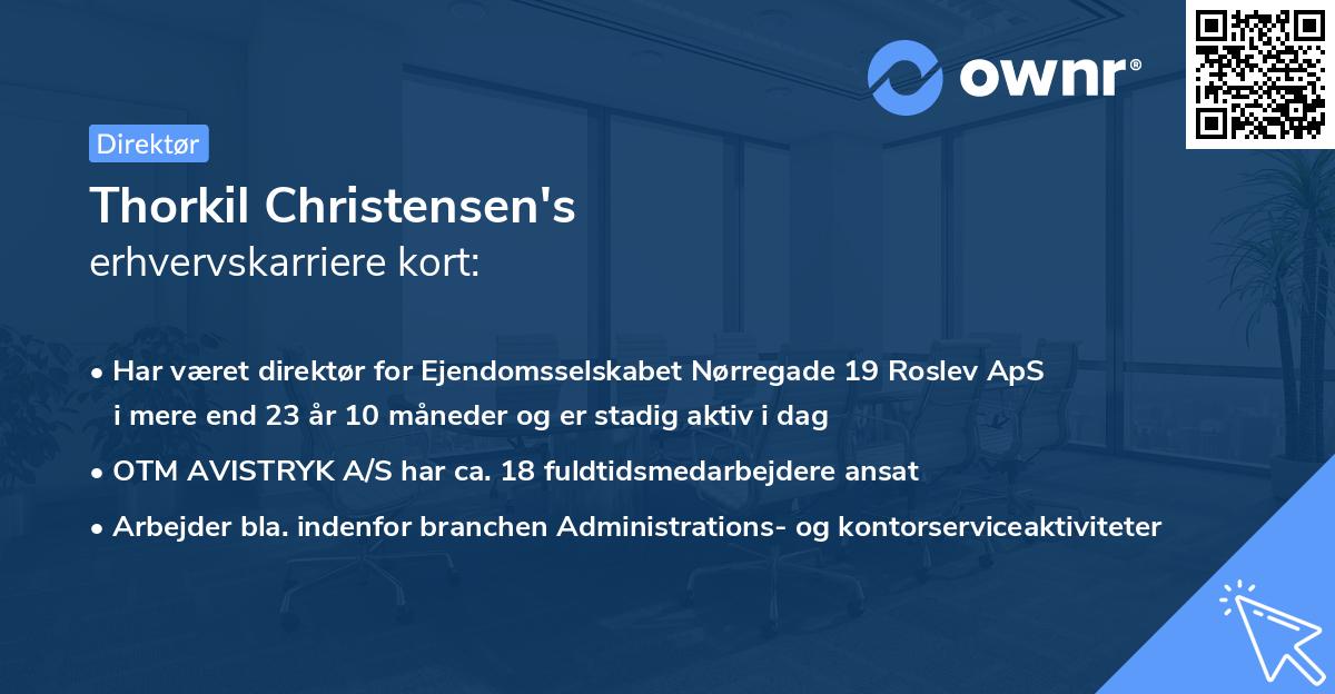 Thorkil Christensen's erhvervskarriere kort