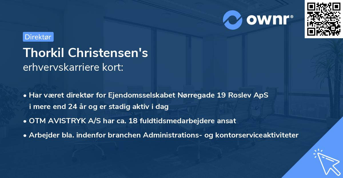 Thorkil Christensen's erhvervskarriere kort