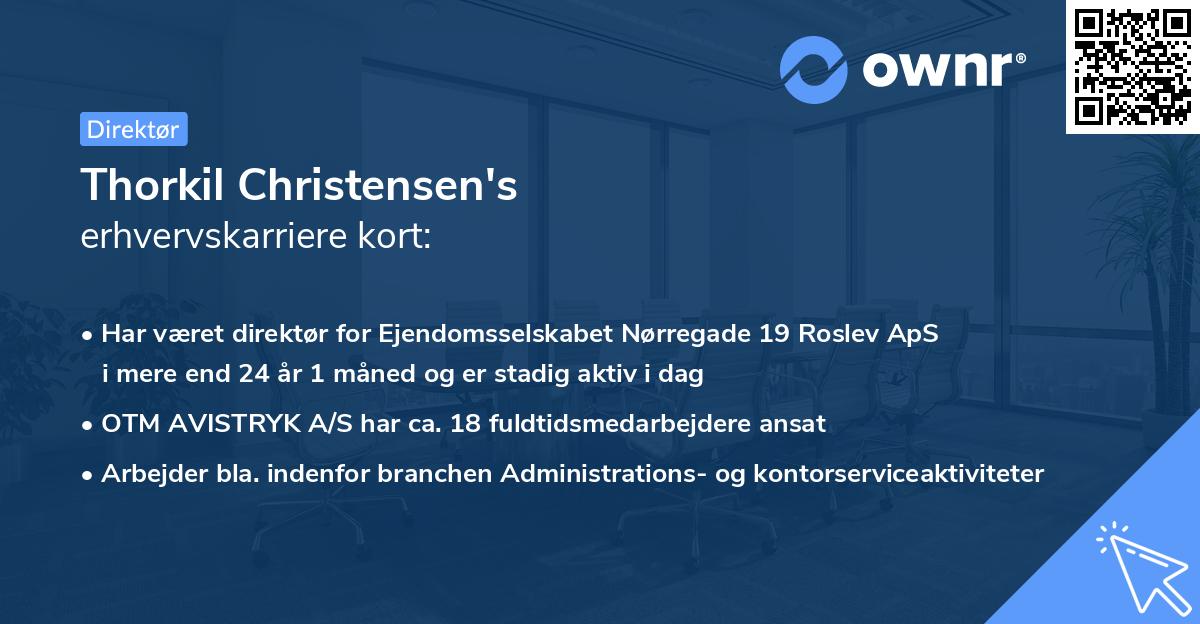 Thorkil Christensen's erhvervskarriere kort