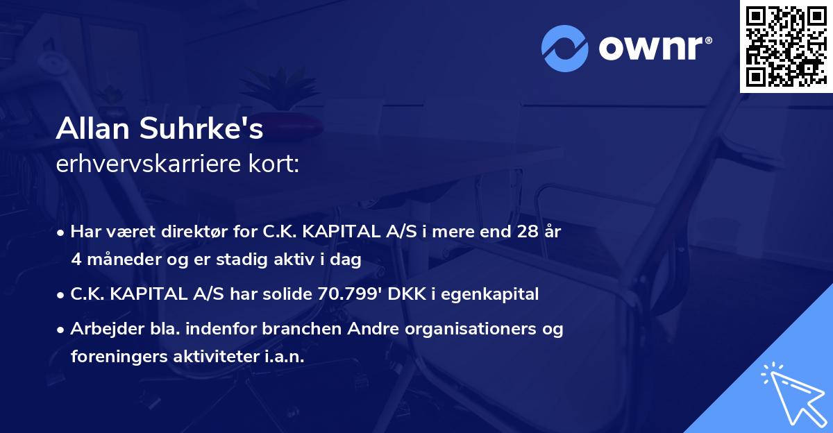 Allan Suhrke's erhvervskarriere kort