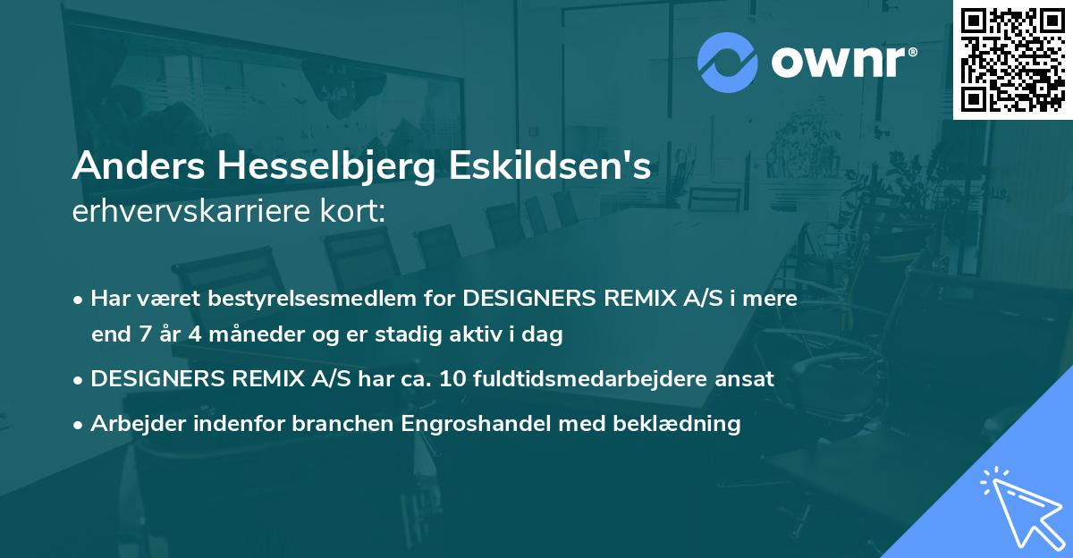 Anders Hesselbjerg Eskildsen's erhvervskarriere kort