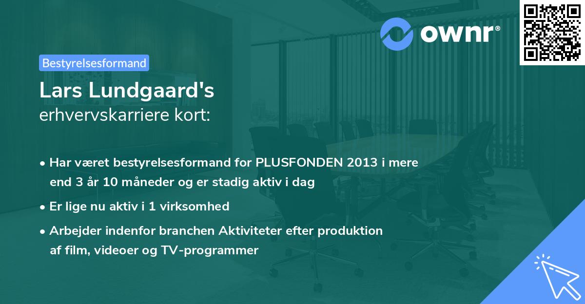 Lars Lundgaard's erhvervskarriere kort