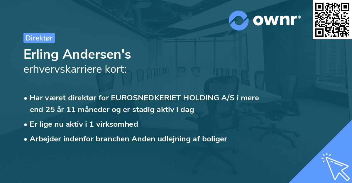 Erling Andersen's erhvervskarriere kort