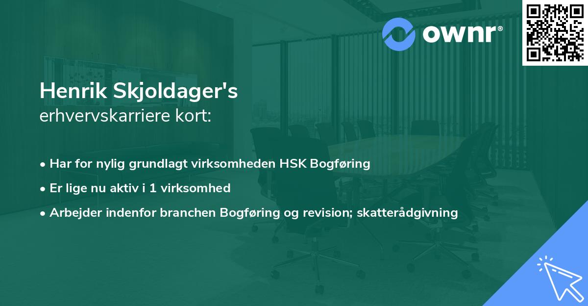 Henrik Skjoldager's erhvervskarriere kort