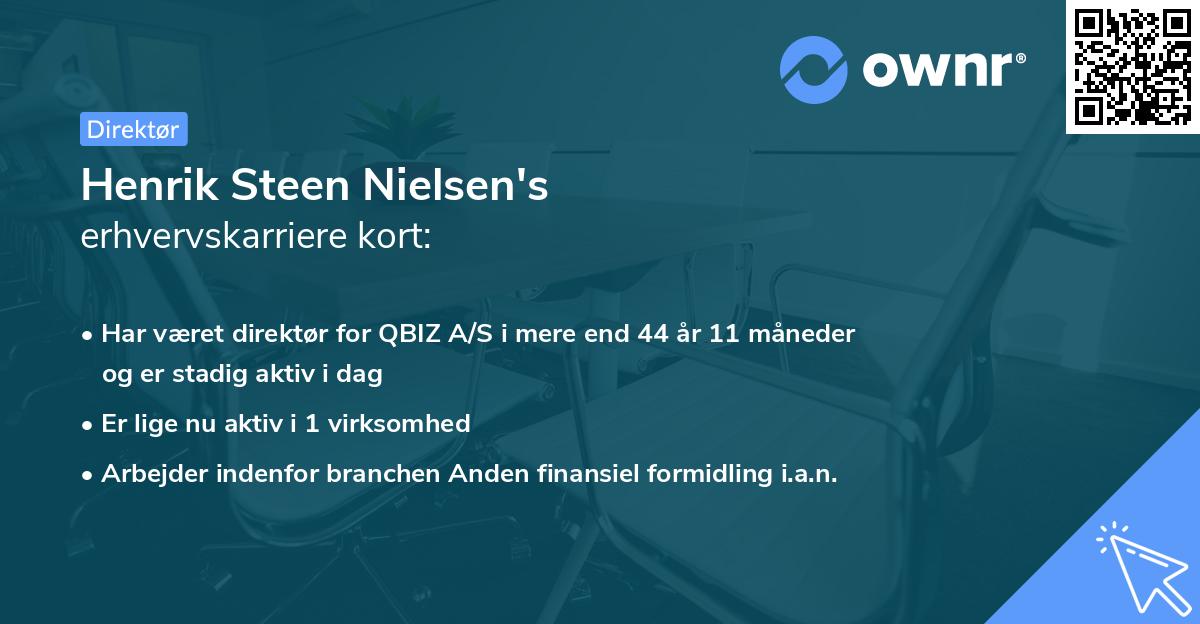 Henrik Steen Nielsen's erhvervskarriere kort