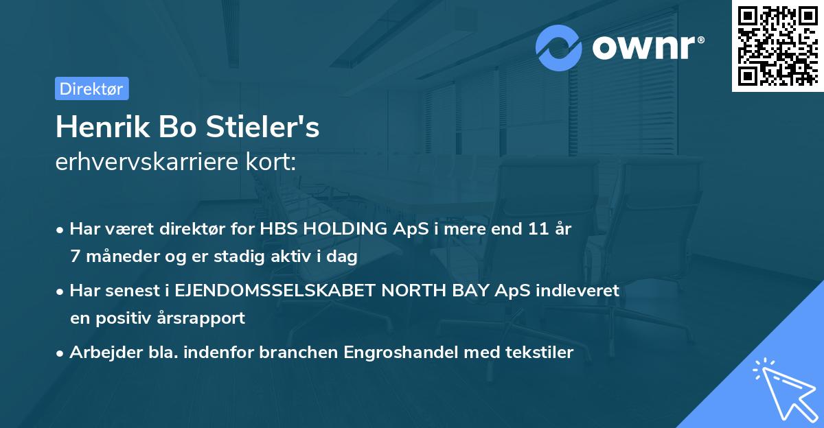 Henrik Bo Stieler's erhvervskarriere kort
