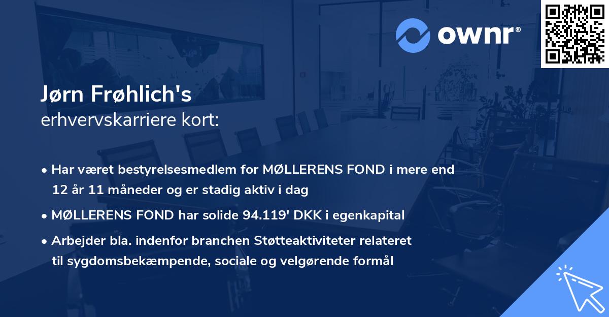 Jørn Frøhlich's erhvervskarriere kort