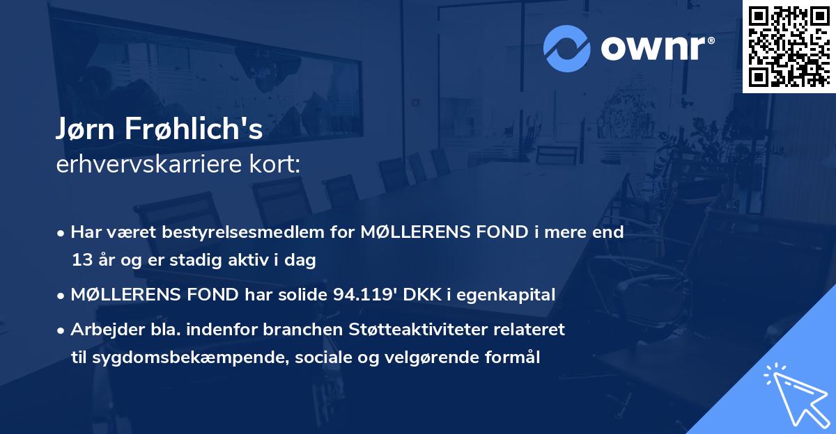 Jørn Frøhlich's erhvervskarriere kort