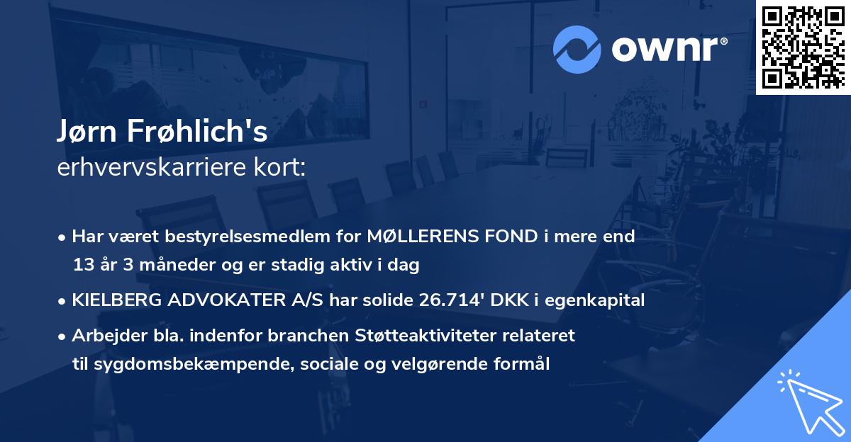 Jørn Frøhlich's erhvervskarriere kort