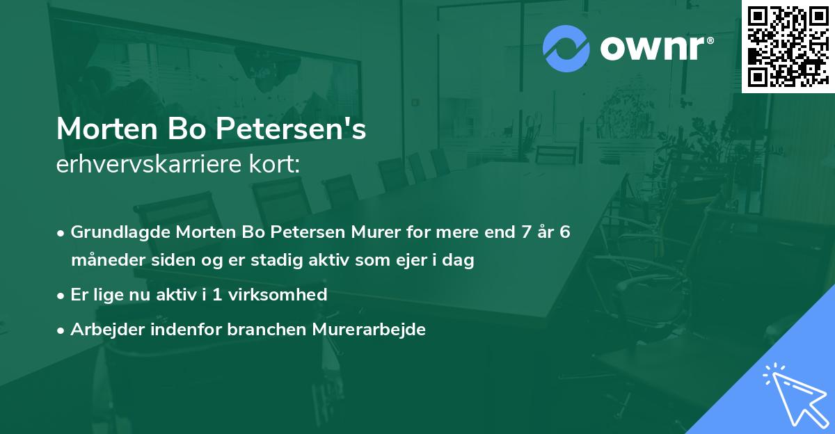 Morten Bo Petersen's erhvervskarriere kort
