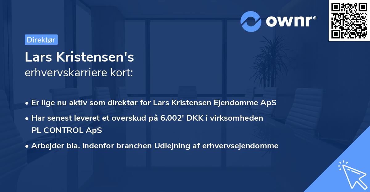 Lars Kristensen's erhvervskarriere kort