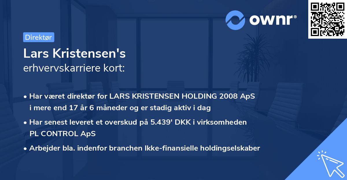 Lars Kristensen's erhvervskarriere kort