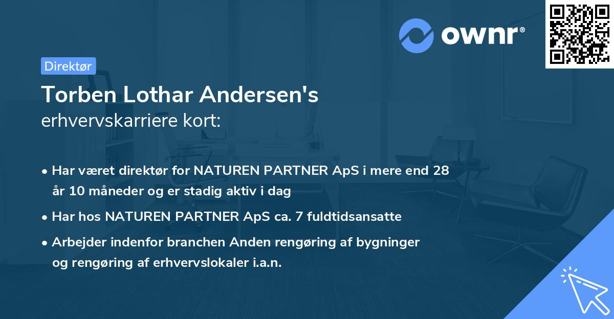 Torben Lothar Andersen's erhvervskarriere kort
