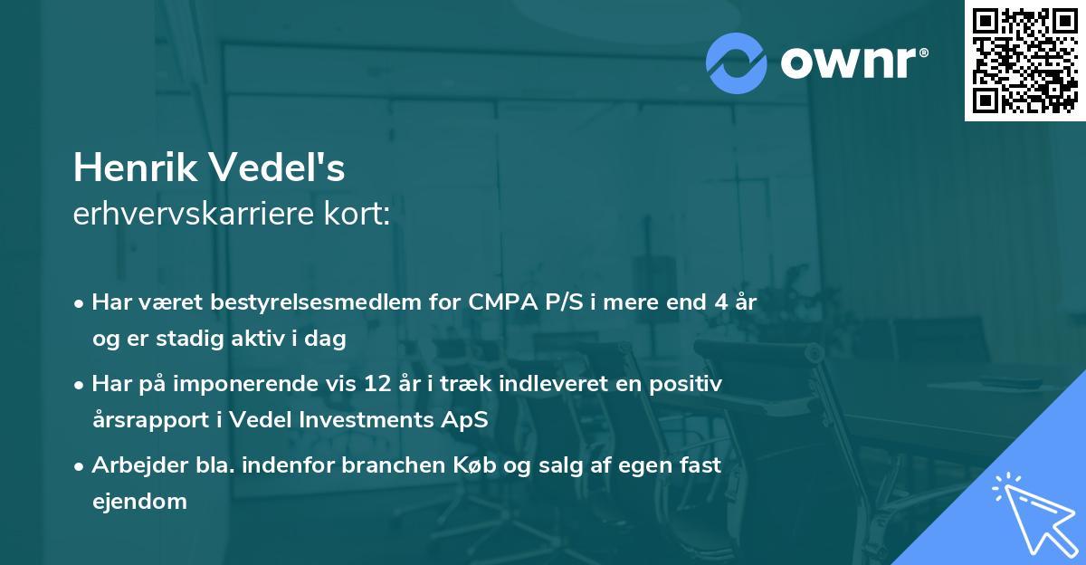 Henrik Vedel's erhvervskarriere kort