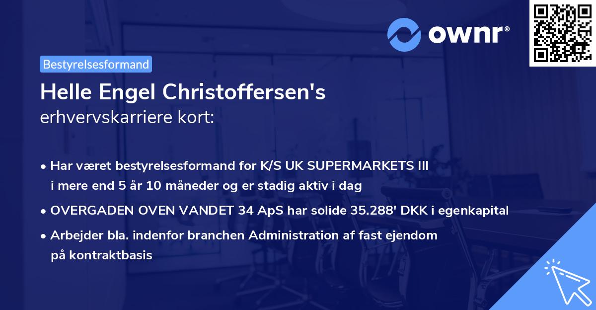 Helle Engel Christoffersen's erhvervskarriere kort