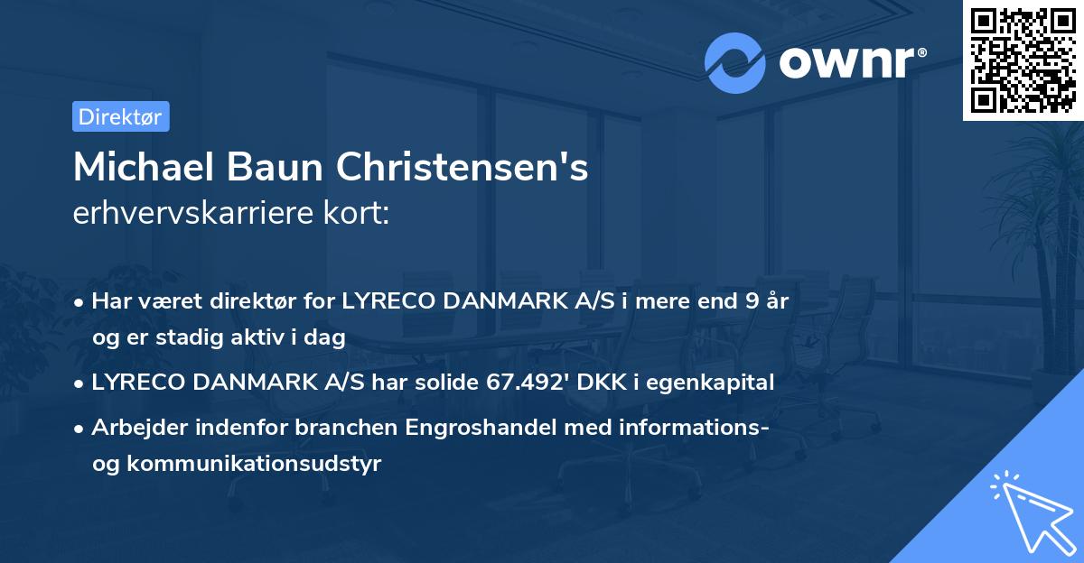 Michael Baun Christensen's erhvervskarriere kort