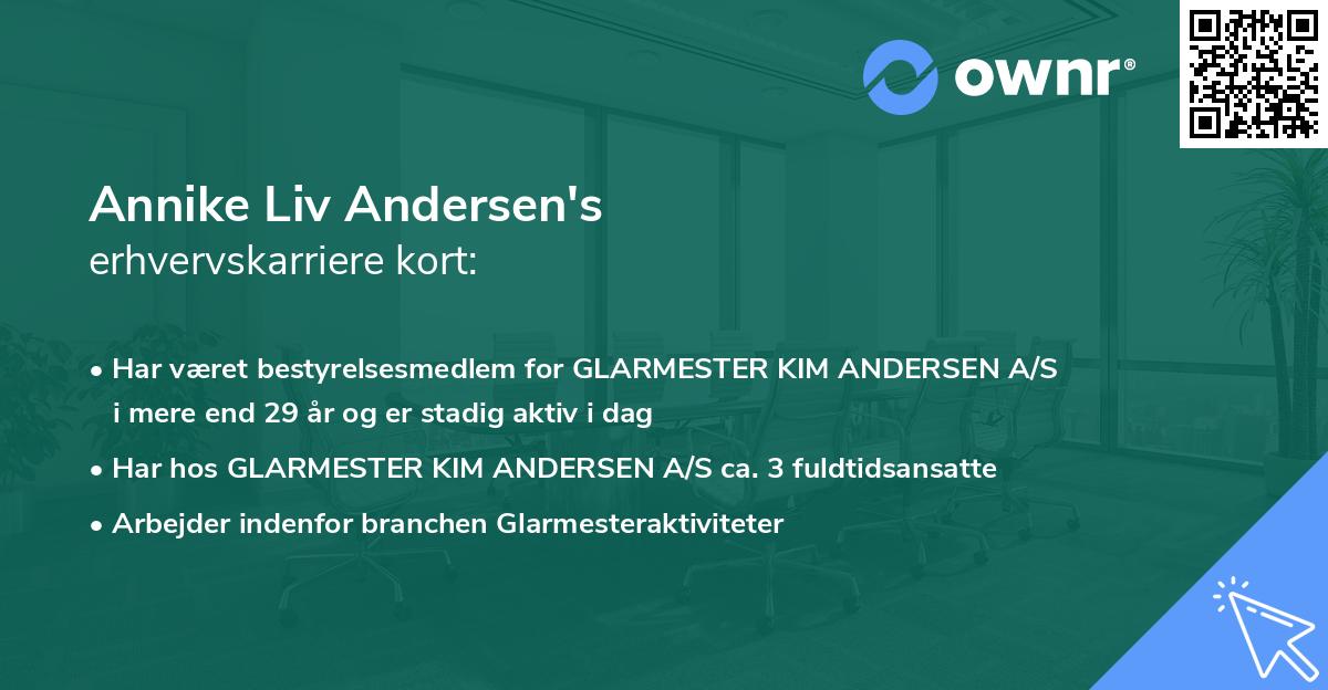 Annike Liv Andersen's erhvervskarriere kort