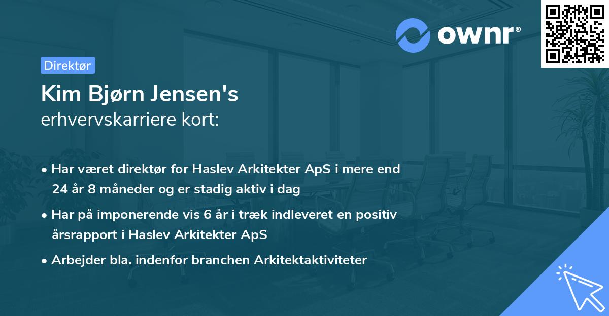 Kim Bjørn Jensen's erhvervskarriere kort