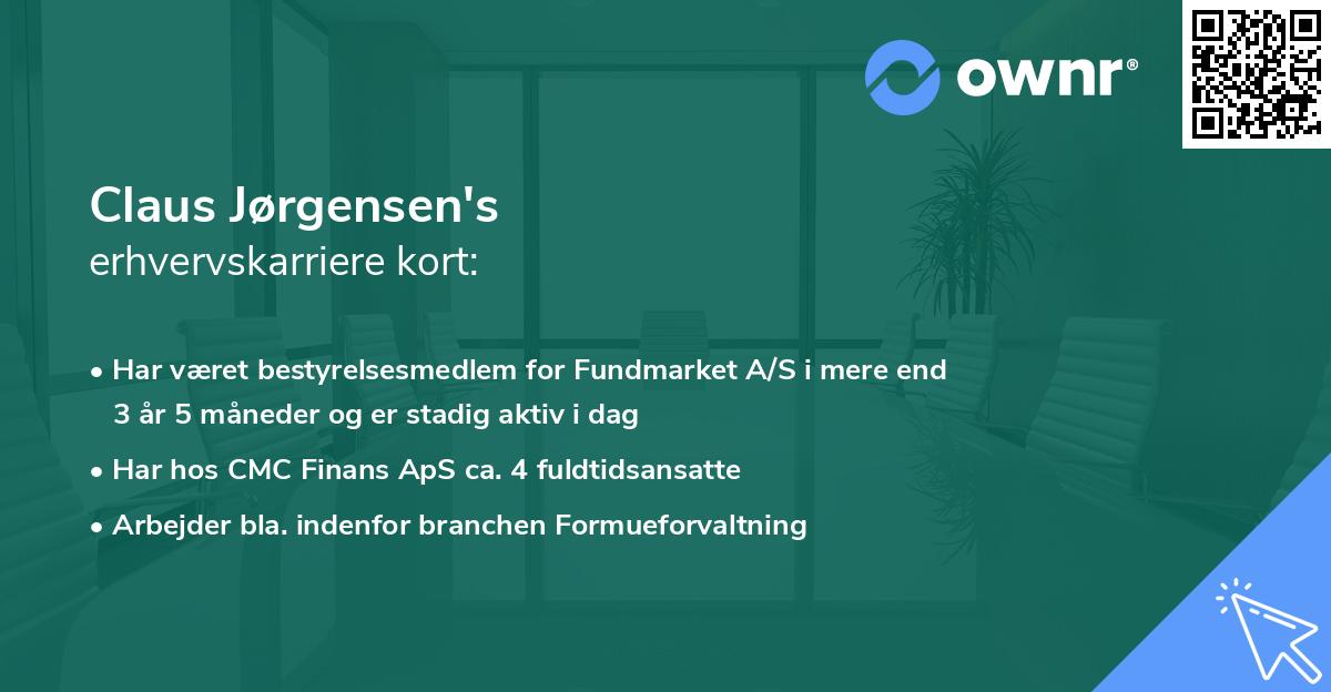 Claus Jørgensen's erhvervskarriere kort