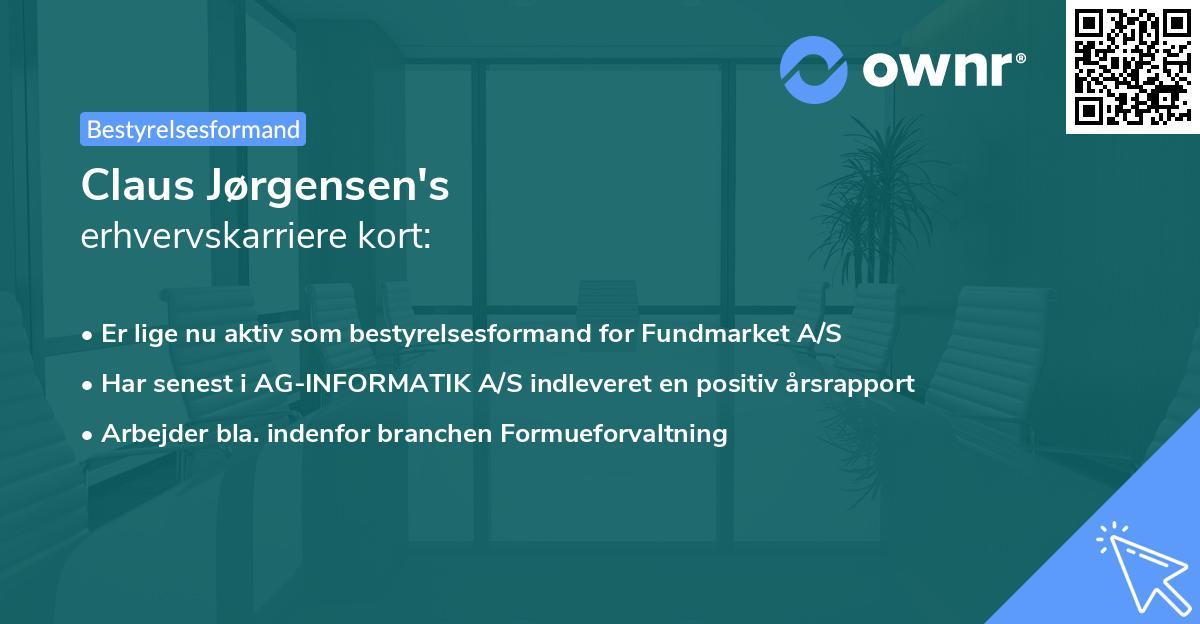 Claus Jørgensen's erhvervskarriere kort
