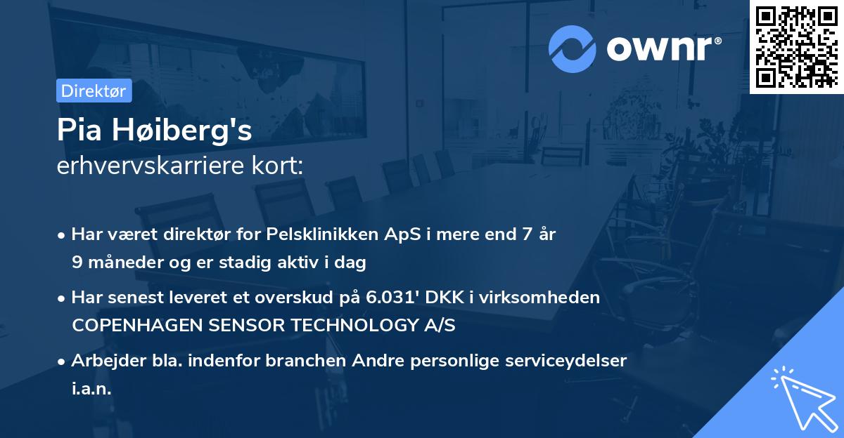 Pia Høiberg's erhvervskarriere kort