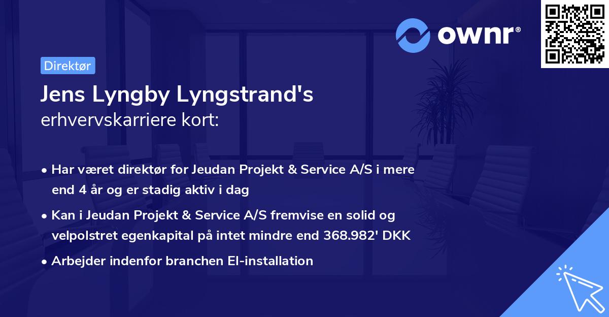 Jens Lyngby Lyngstrand's erhvervskarriere kort