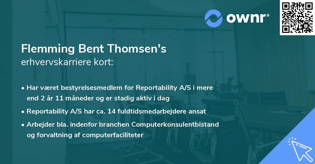 Flemming Bent Thomsen's erhvervskarriere kort