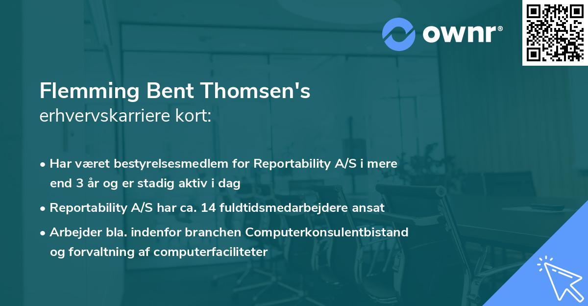 Flemming Bent Thomsen's erhvervskarriere kort