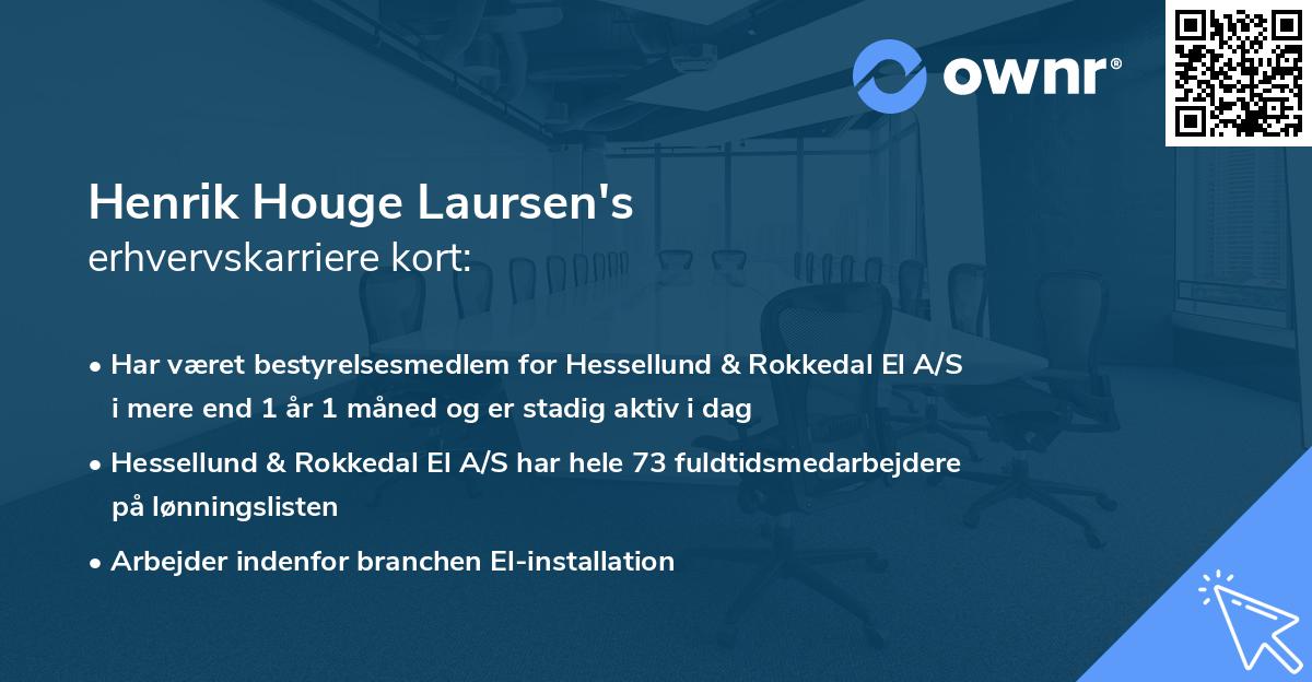 Henrik Houge Laursen's erhvervskarriere kort